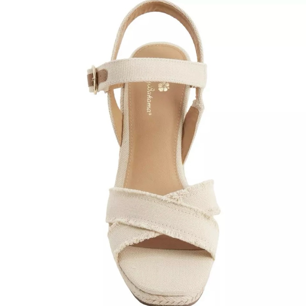 Tommy Bahama Bethany Wedge Heel Sandals Cream Womens Size 8 - Picture 2 of 16